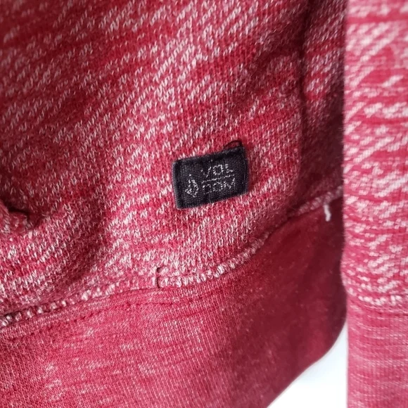 Volcom Women's Small Heather Red Jacket Full Zip Hooded Skater Casual - Picture 2 of 8